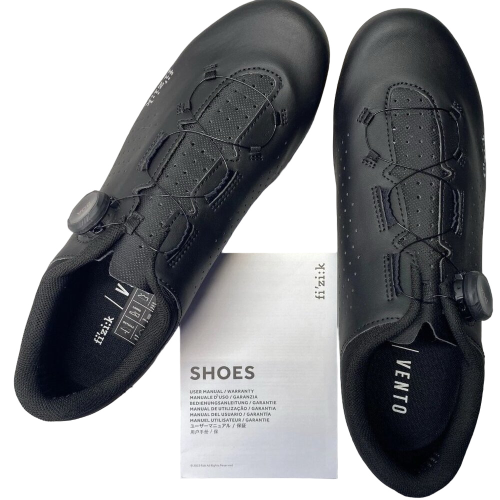 Fizik Men’s Vento Omna Cycling Shoes – Black, Size 9.75